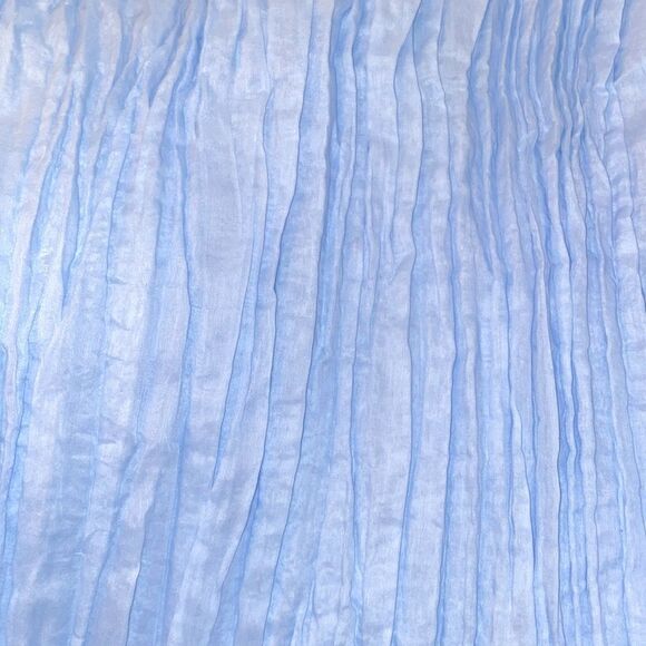 Talbots Petite Multi-Pleated Crinkled Casual Light Blue Tank Shirt Blouse 18P 18 - Picture 5 of 8